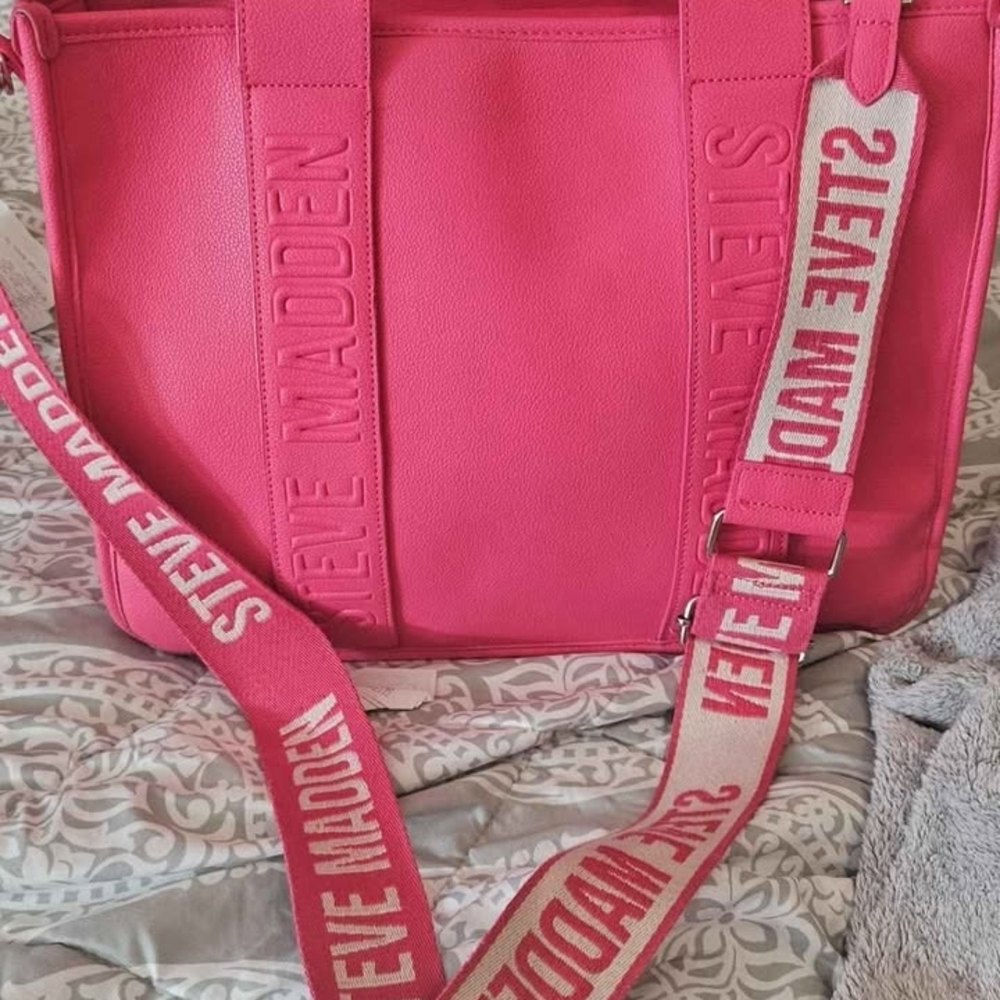 Steve Madden Pink Tote Bag - Picture 2 of 10